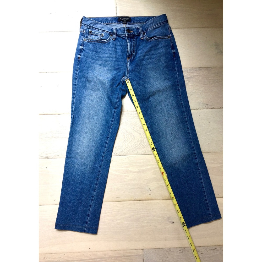 Banana Republic Slim Boyfriend Jeans Medium Wash Blue Denim Size 26/2 Mid Rise - Picture 3 of 4